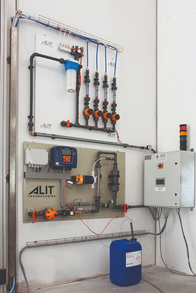 Overview of the dosing and application system Drizzling